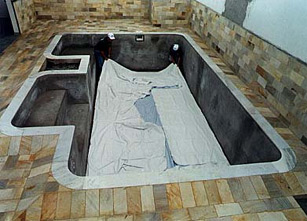 Passo 3 da troca do revestimento vinil da piscina