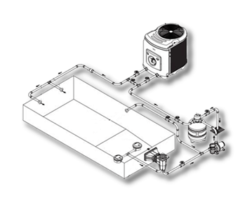tubulação hidráulica do trocador de calor