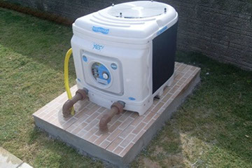 Local para a instalação do trocador de calor para piscina - opção 01